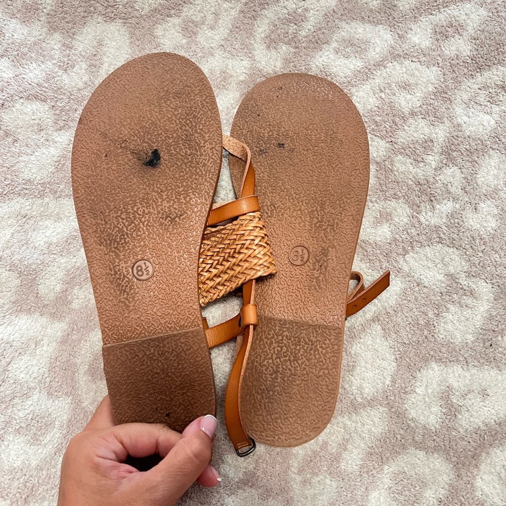 Universal Thread Brown Leather Sandals - image 2